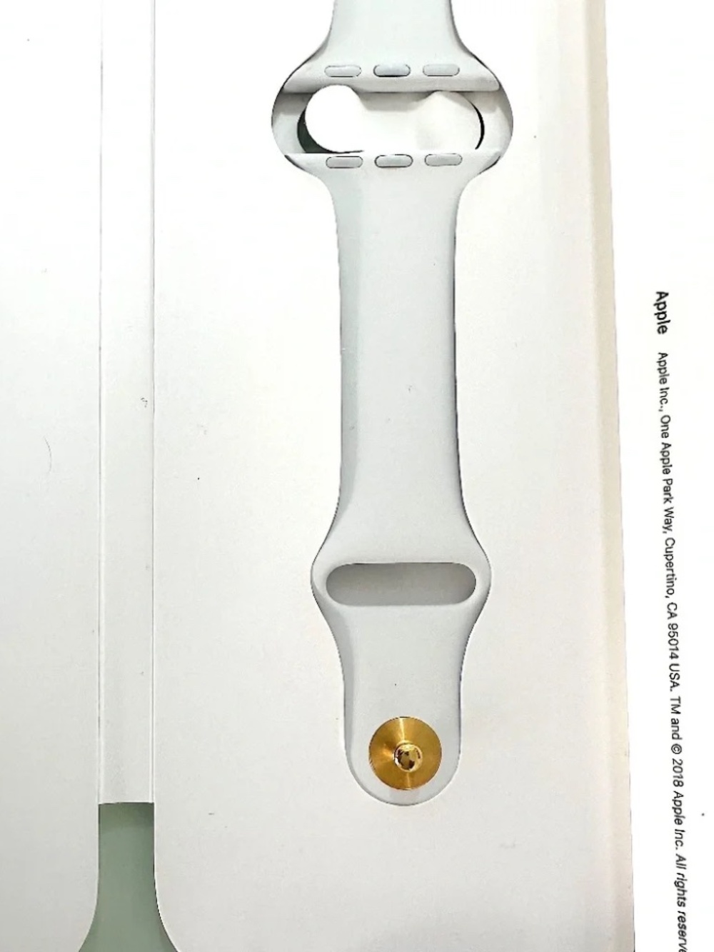 APPLE WATCH Band 24K Gold Plated Sport White (38mm-41mm)(NEW)